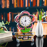 Helping Little Minds Grow - Teacher Custom Gift - Personalized Acrylic Desk Clock