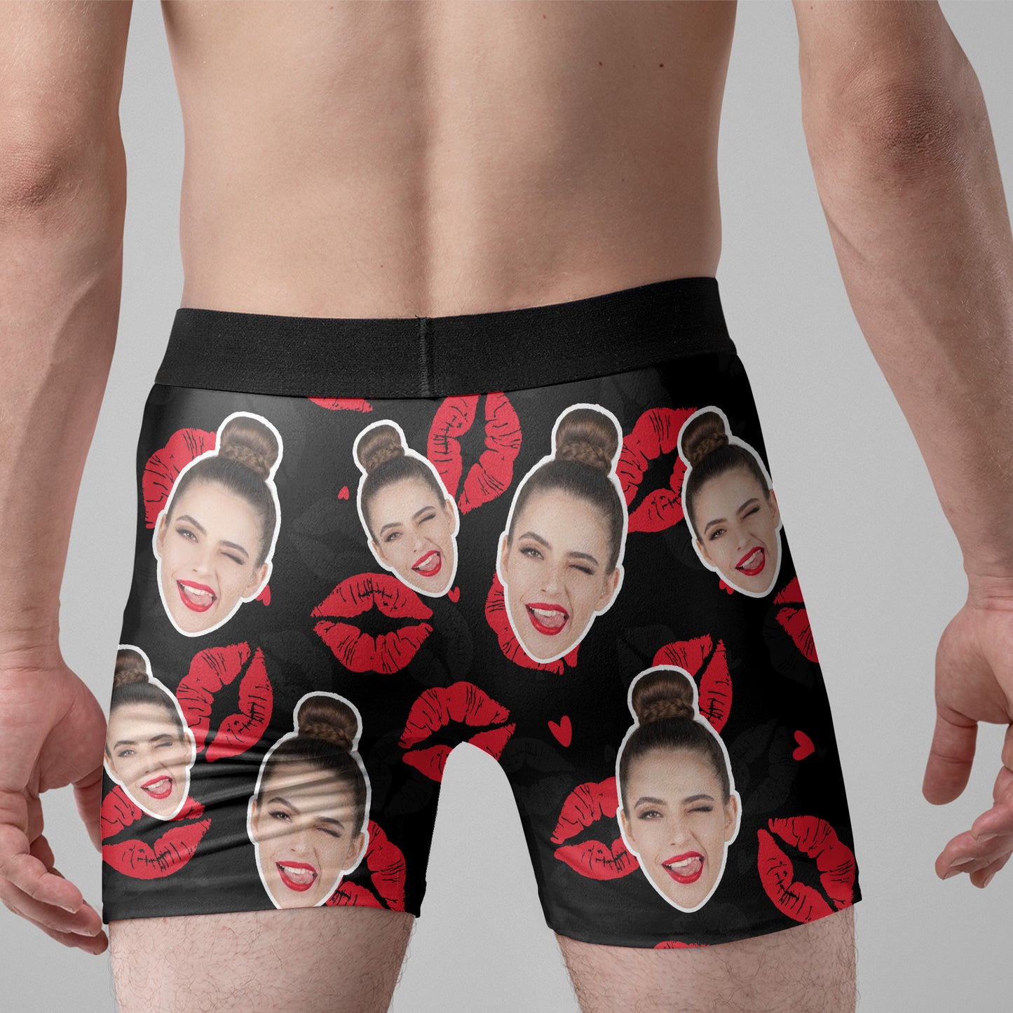 Her Slave - Naughty Spicy Gift For Him, Husband, Boyfriend - Personalized Photo Men's Boxer Briefs