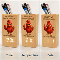 Here-We-FCking-Go-Again-I-Mean-Good-Morning-Funny-Gifts-For-Coworkers,-Boss,-Friend-Personalized-Pen-Holder-With-Clock-4