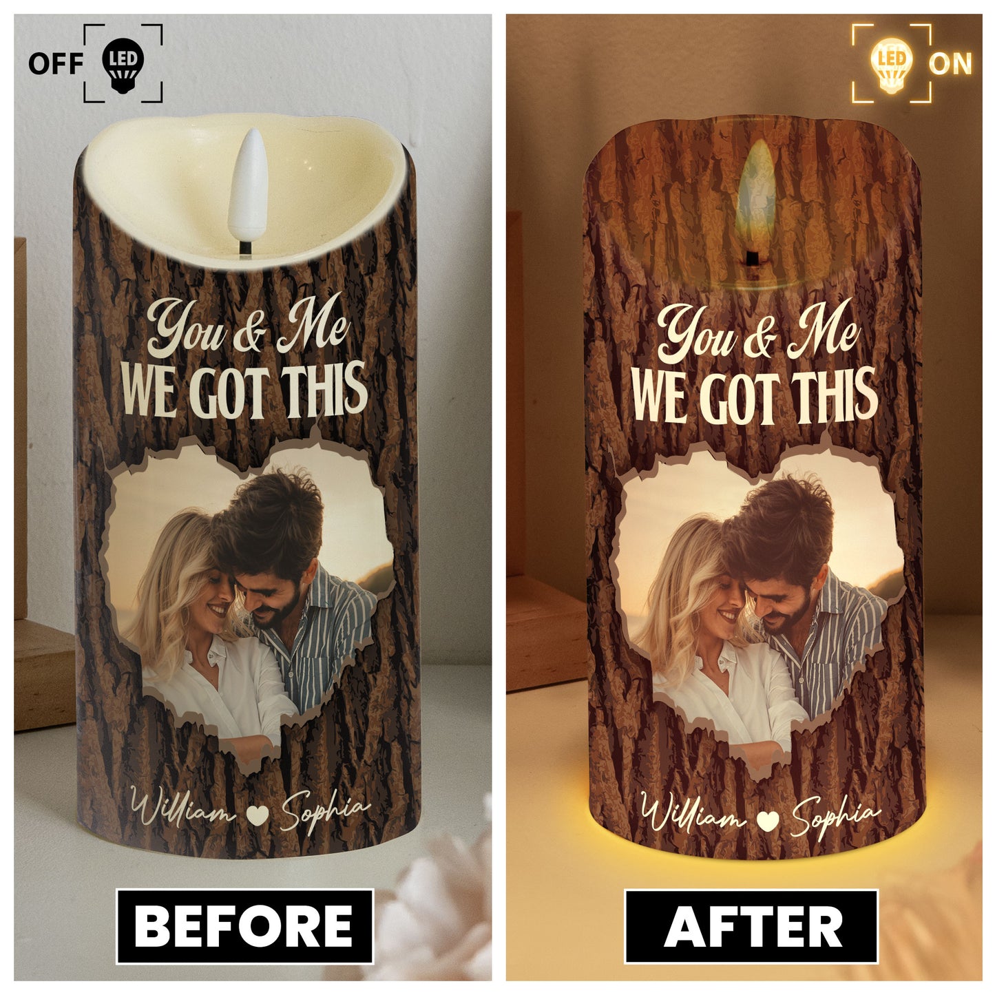 Here's A Candle To Remind You - Personalized Photo LED Candle