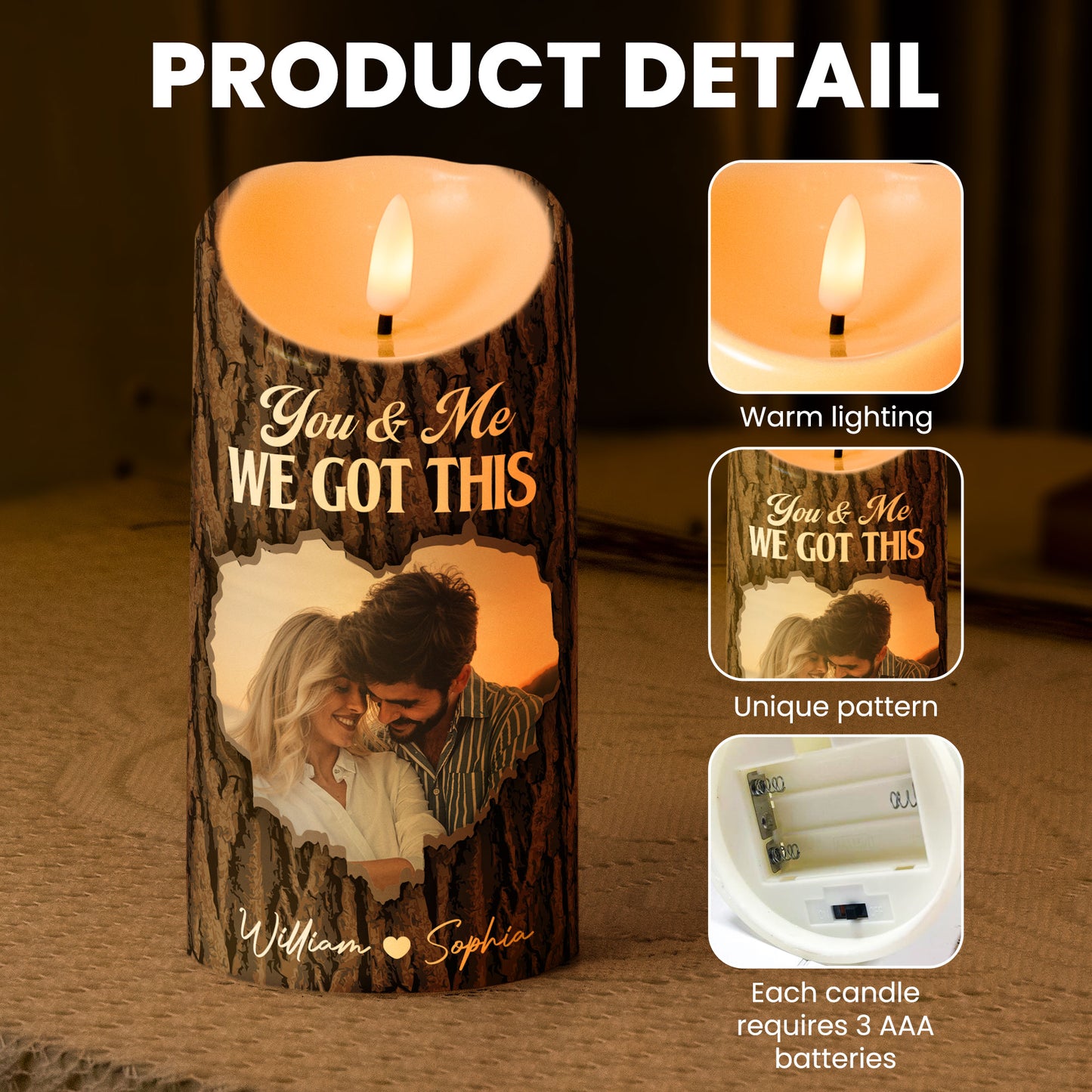 Here's A Candle To Remind You - Personalized Photo LED Candle