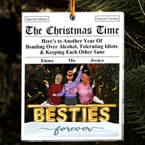 Here's To Another Year Of Bonding Over Alcohol Breaking News - Personalized Acrylic Ornament