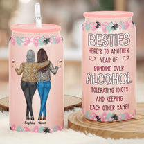 Here's To Another Year Of Bonding Over Alcohol - Personalized Shimmer Glass Can