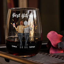 Here's To Another Year Of Bonding Over Alcohol & Keeping Each Other Sane - Personalized Stemless Wine Glass