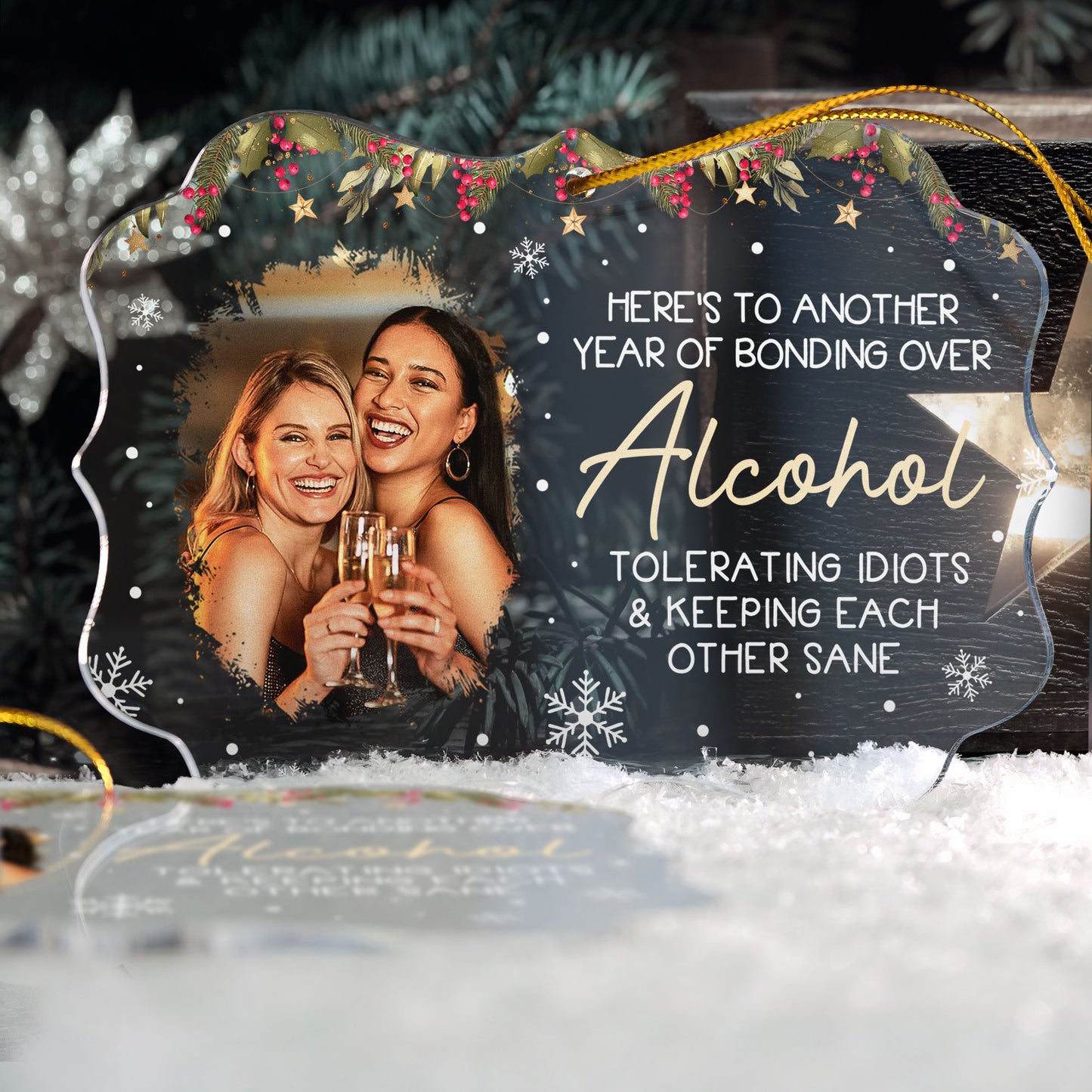 Here's To Another Year - Personalized Photo Ornament