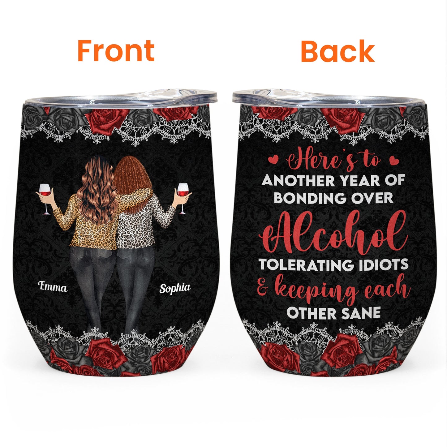 Here's To Another Year - Personalized Wine Tumbler