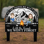 Here's To The Nights We Won't Remember Funny Saying - Personalized Metal Garden Stake