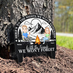Here's To The Nights We Won't Remember Funny Saying - Personalized Metal Garden Stake