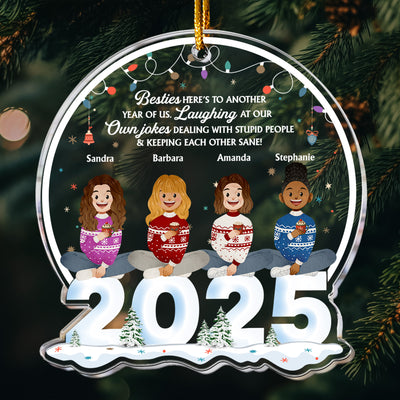 Here's To Another Year Of Us Friendship Christmas Ornament - Personalized Acrylic Ornament