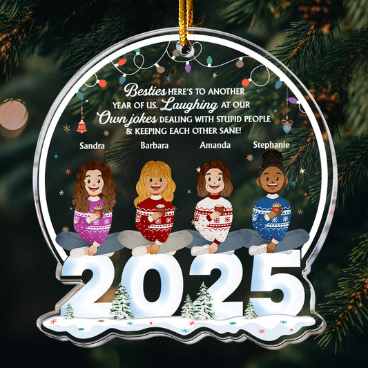 Here's To Another Year Of Us Friendship Christmas Ornament - Personalized Acrylic Ornament