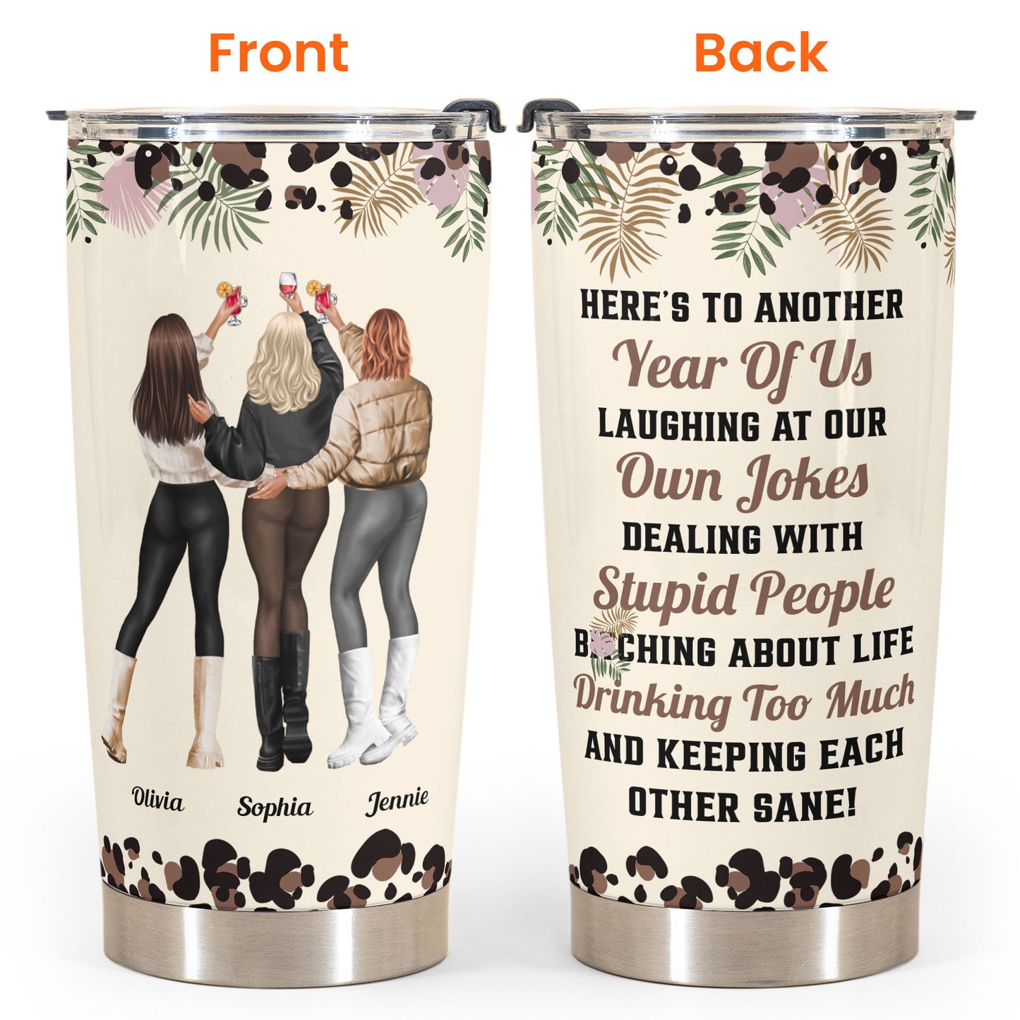 Here's To Another Year Of Us Gift For Friends - Personalized Tumbler Cup