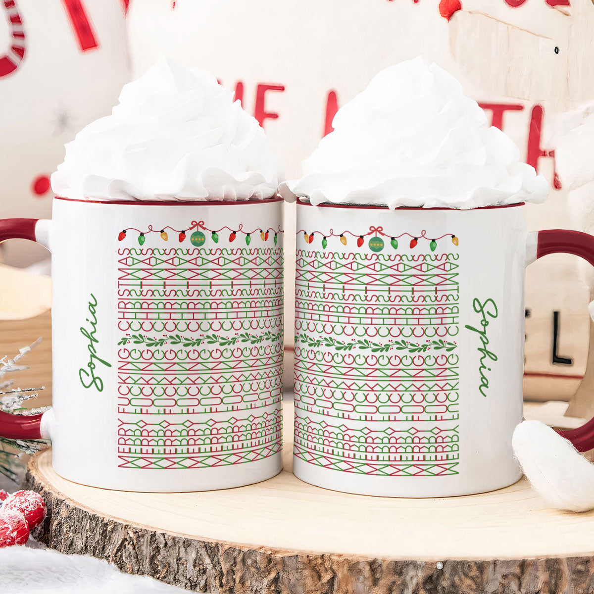 Hidden Swear Words Naughty Christmas For Coworkers, Boss, Friends - Personalized Accent Mug
