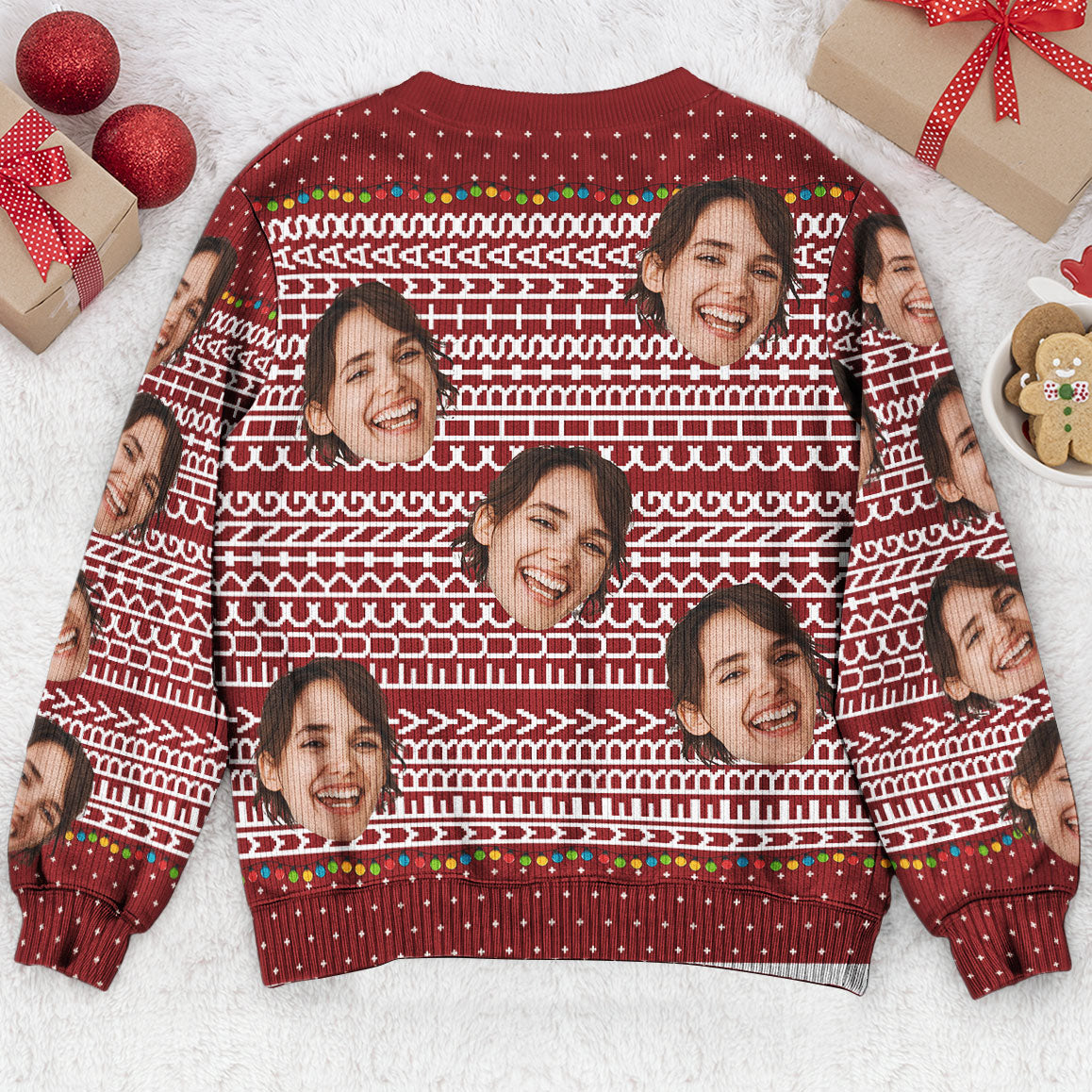 Hidden Swear Words Naughty Funny Ugly - Personalized Photo Ugly Sweater