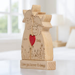 Highland Cow Couple Anniversary Gift Valentine's Day Gift - Personalized Wooden Puzzle