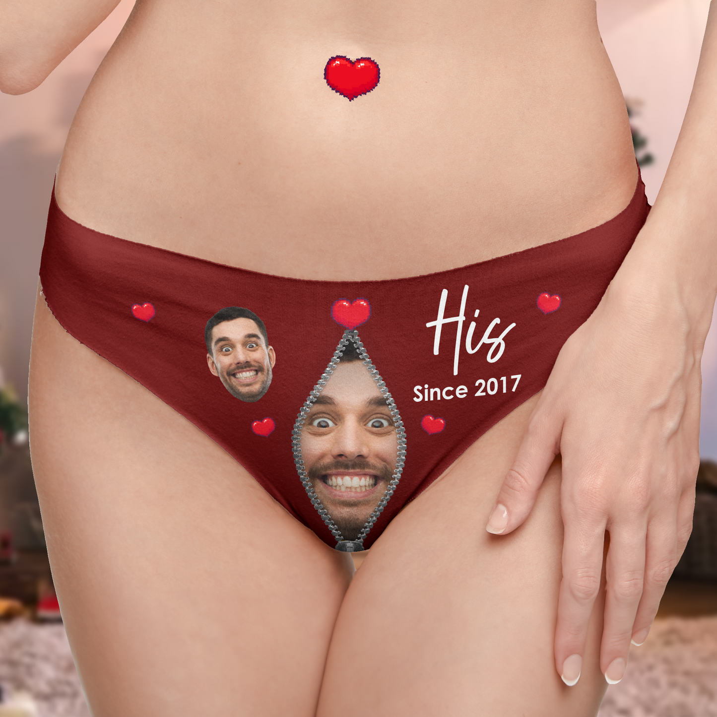 His Her Since Couples Anniversary Valentines - Personalized Photo Couple Matching Underwear His Her Since Couples Anniversary Valentines - Personalized Photo Couple Matching Underwear