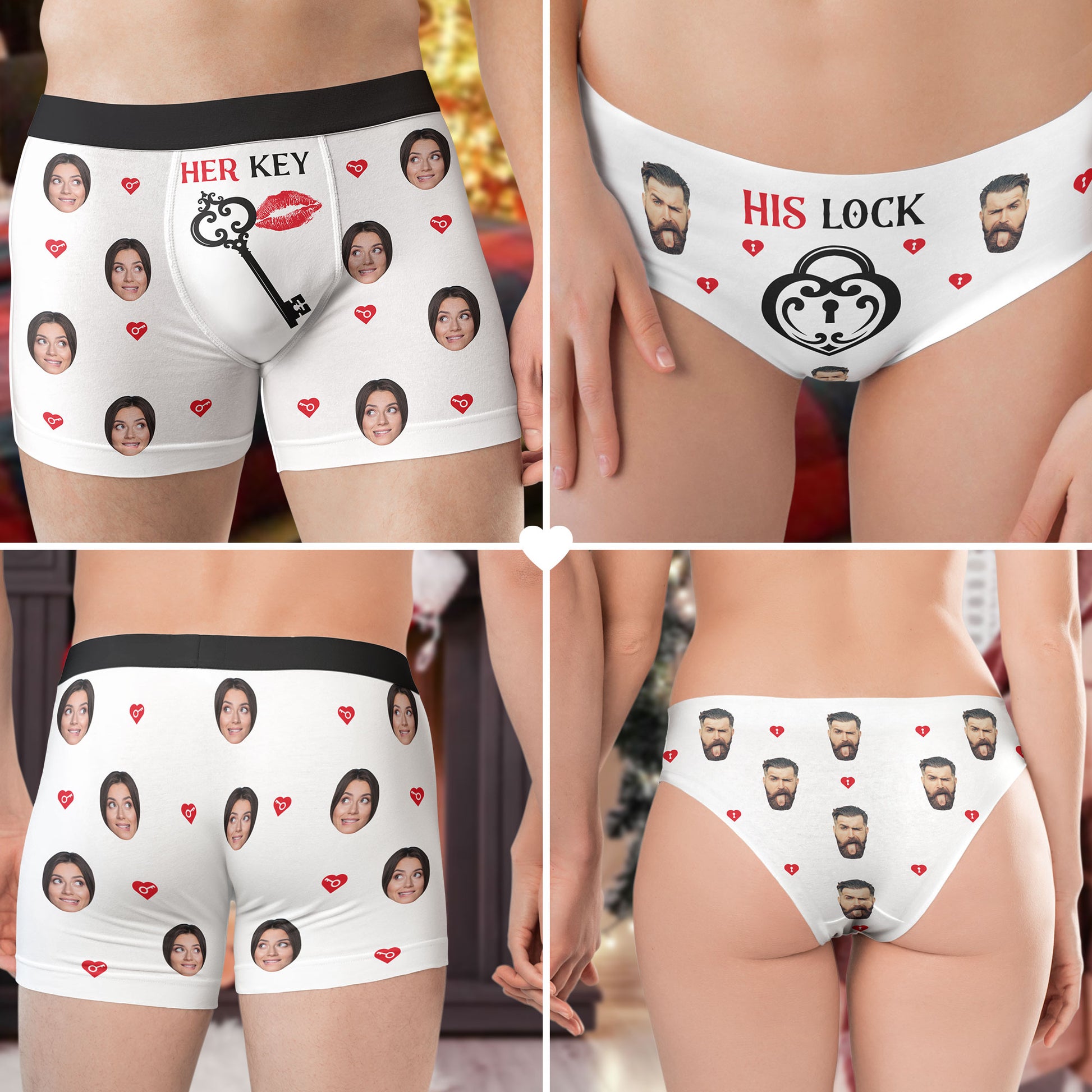 Couples Underwear Set His Lock Her Key His and Hers Matching