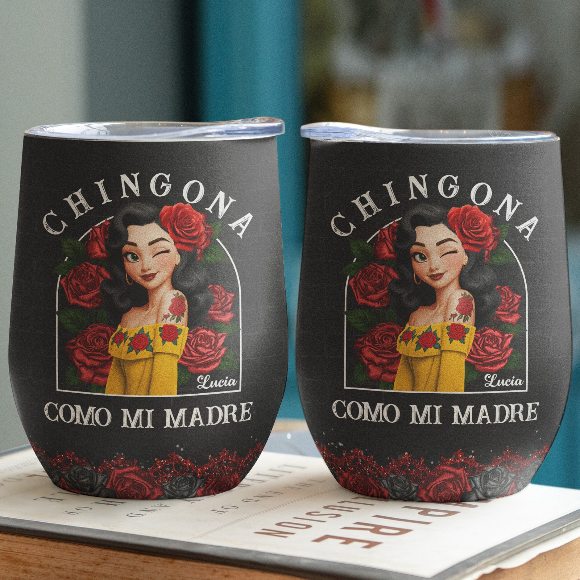 Hispanic Month Birthday Gifts For Hispanics And Latinos - Personalized Wine Tumbler