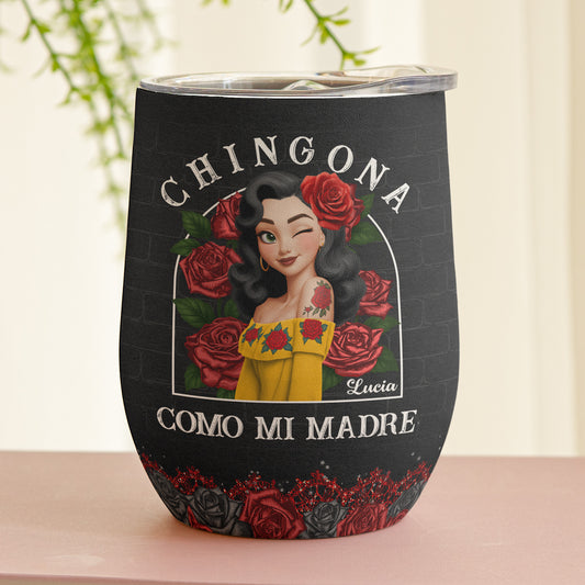 Hispanic Month Birthday Gifts For Hispanics And Latinos - Personalized Wine Tumbler