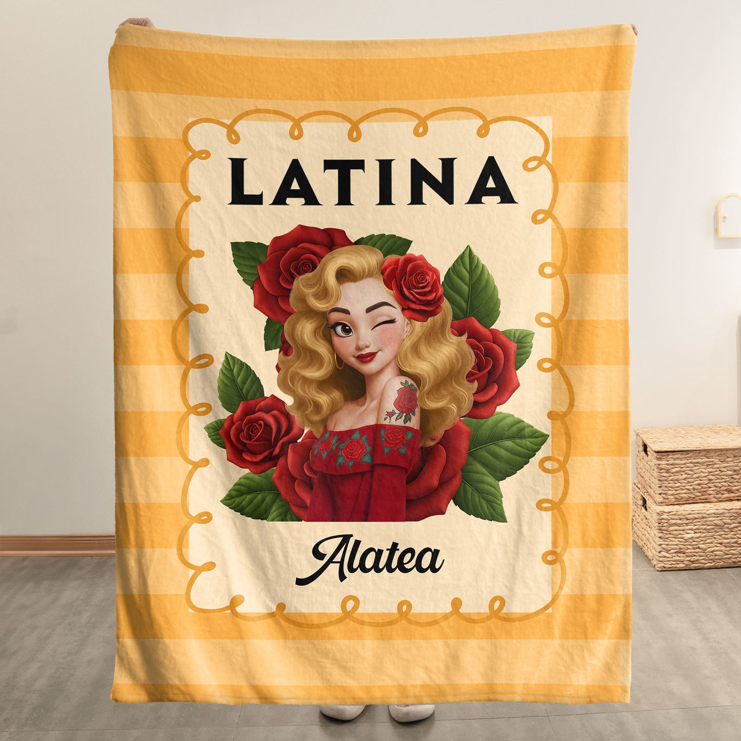 Hispanic Woman Hispanic Month Gift For Hispanics And Latinos - Personalized Blanket