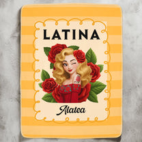 Hispanic Woman Hispanic Month Gift For Hispanics And Latinos - Personalized Blanket