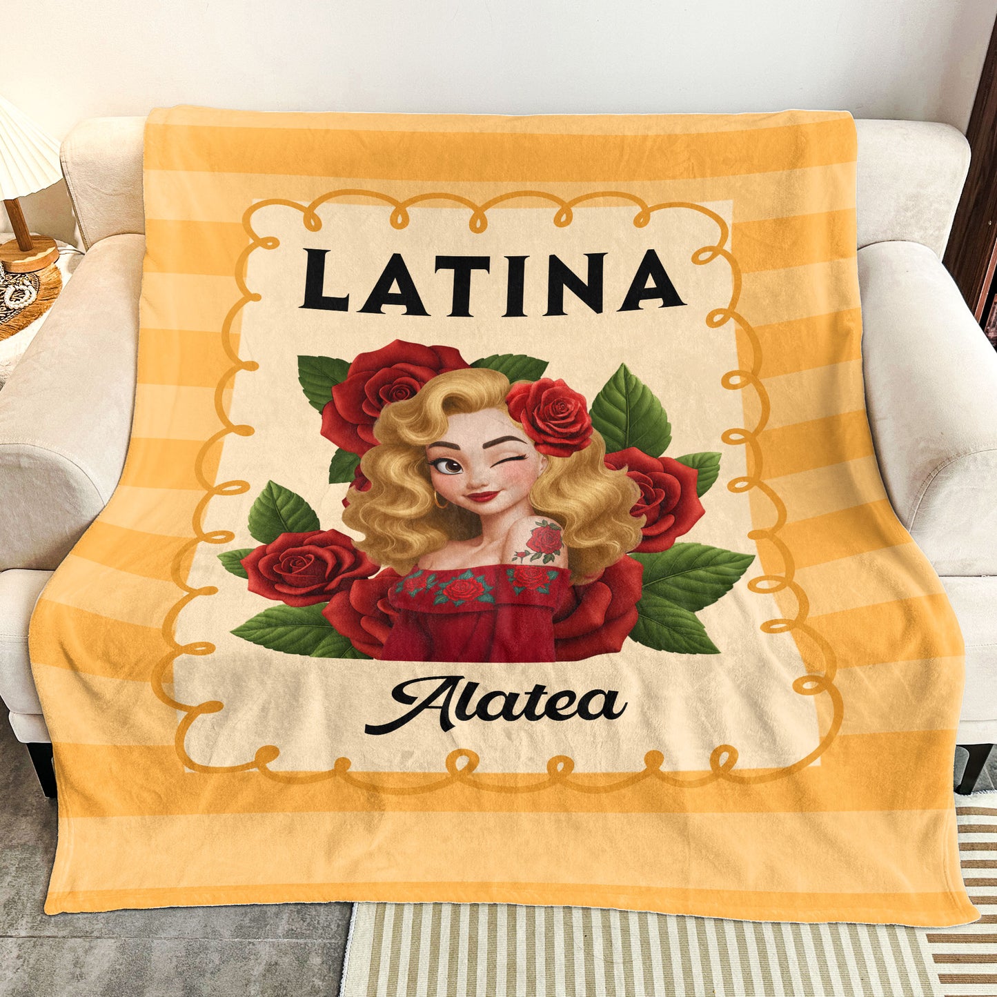 Hispanic Woman Hispanic Month Gift For Hispanics And Latinos - Personalized Blanket