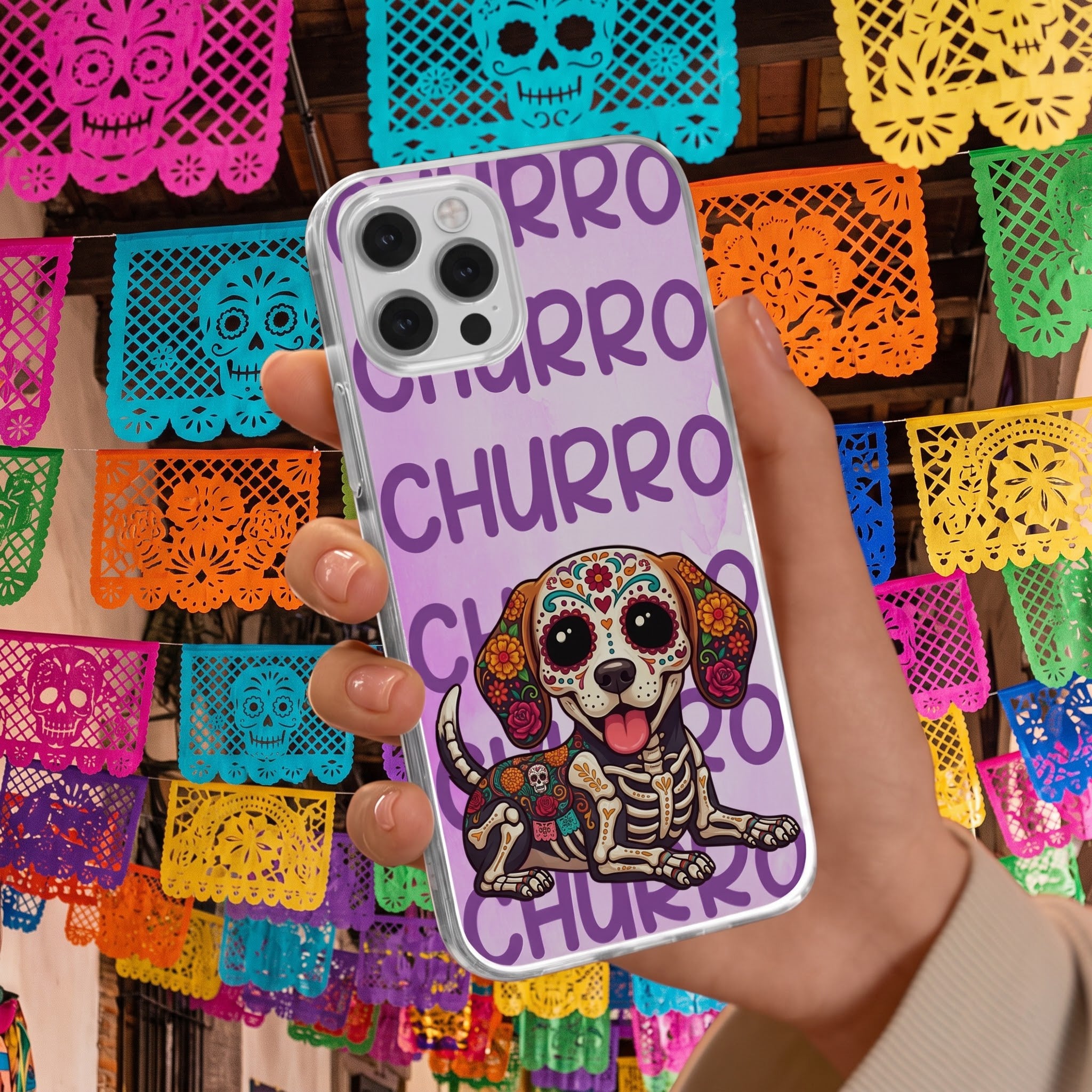 Hispanic-Floral-Custom-Pet-Portrait-Latinos-Day-Of-The-Dead-Personalized-Phone-Case3
