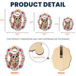 Hispanic-Floral-Pet-Day-Of-The-Dead-Gifts-For-Pet-Owners-Personalized-Car-Visor-Clip-5