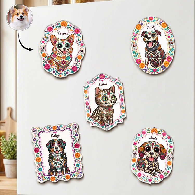 Hispanic-Floral-Pet-Gifts-For-Pet-Owners-Personalized-Magnet-1