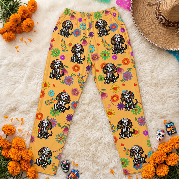 Hispanic-Floral-Pet-Sugar-Skull-Halloween-Day-Of-The-Dead-Personalized-Lounge-Pants1