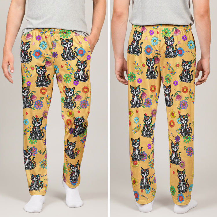 Hispanic-Floral-Pet-Sugar-Skull-Halloween-Day-Of-The-Dead-Personalized-Lounge-Pants4