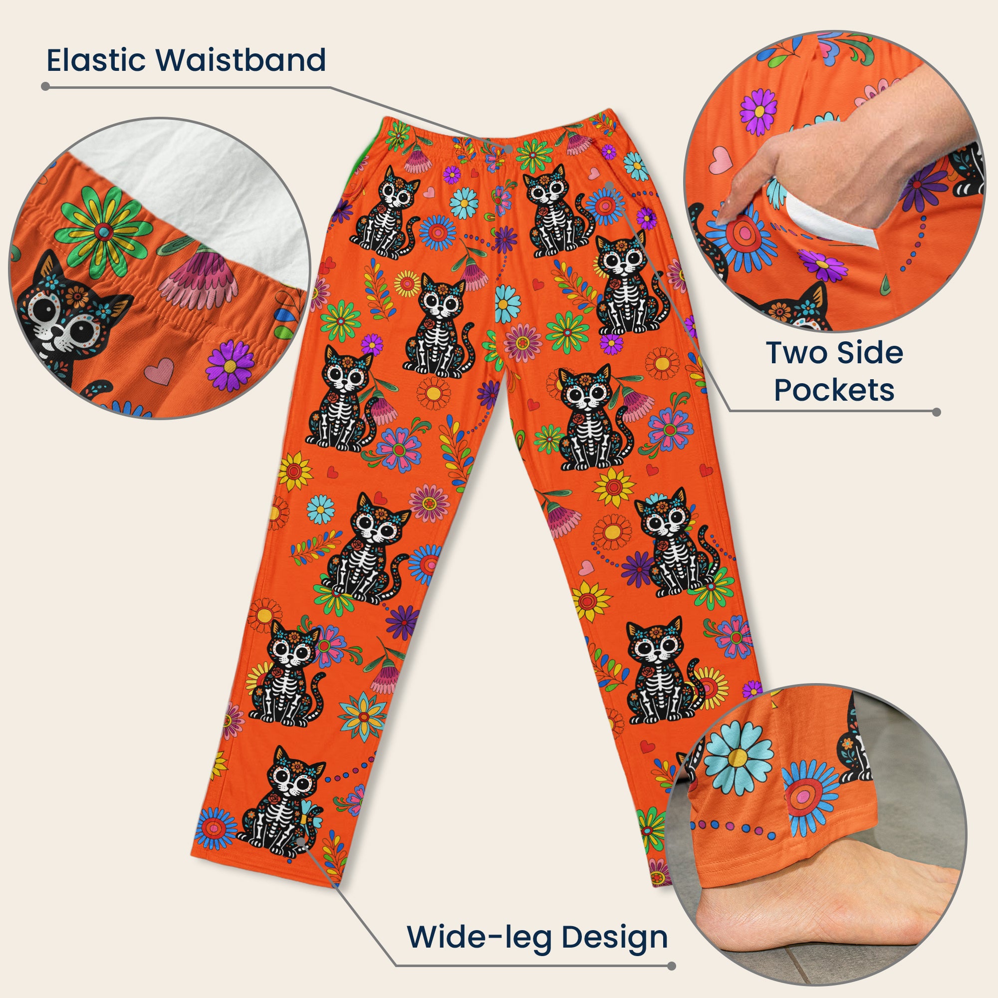 Hispanic-Floral-Pet-Sugar-Skull-Halloween-Day-Of-The-Dead-Personalized-Lounge-Pants5