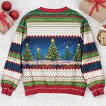 Ho Ho Holy I Need A Beer Bourbon Wine And My Cat New Ver - Personalized Ugly Sweater