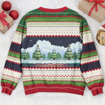 Ho Ho Holy I Need A Beer Bourbon Wine And My Dog - Personalized Ugly Sweater