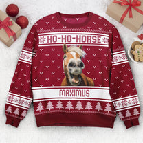 Ho-Ho-Horse - Personalized Ugly Sweater
