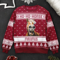 Ho-Ho-Horse - Personalized Ugly Sweater