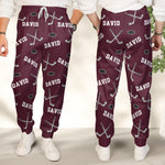 Hockey Custom Name - Personalized Sweatpants - Lounge Pants With Pockets, Custom Pajama Pants, Jogger Sweatpants, Gift For Son, Gift for Him