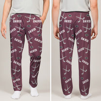 Hockey Custom Name - Personalized Sweatpants - Lounge Pants With Pockets, Custom Pajama Pants, Jogger Sweatpants, Gift For Son, Gift for Him