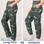 Hockey Custom Name - Personalized Sweatpants - Lounge Pants With Pockets, Custom Pajama Pants, Jogger Sweatpants, Gift For Son, Gift for Him