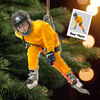 Hockey Players Gift for Son, Grandson - Personalized Acrylic Photo Ornament