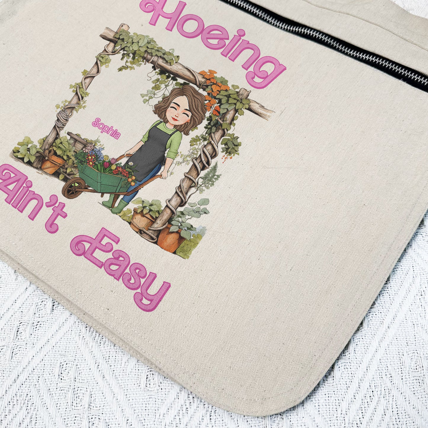 Hoeing Ain't Easy  - Personalized Gardening Apron