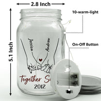 Holding Hand Forever - Personalized Mason Jar Light