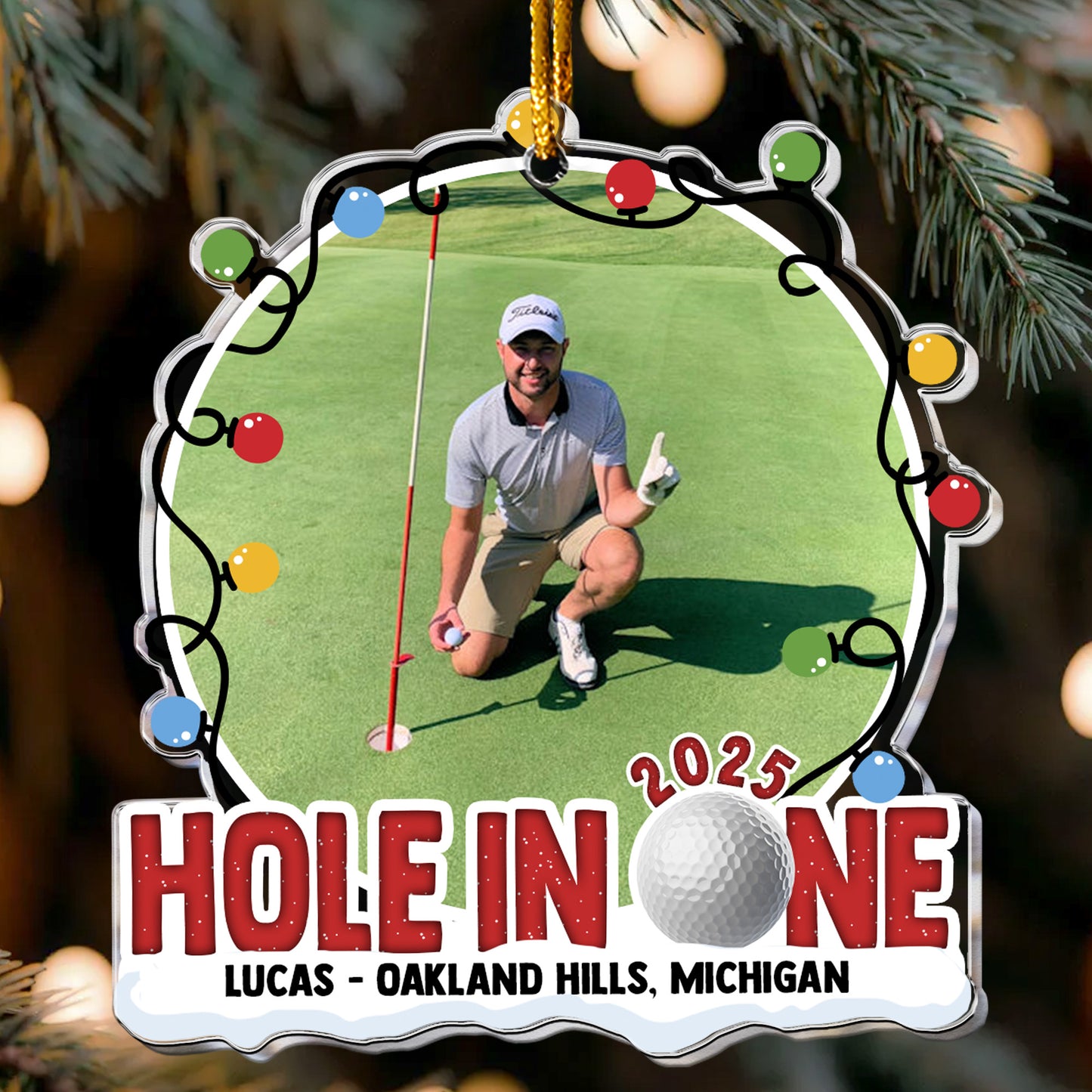 Hole In One - Personalized Acrylic Photo Ornament