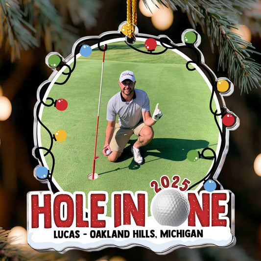 Hole In One - Personalized Acrylic Photo Ornament