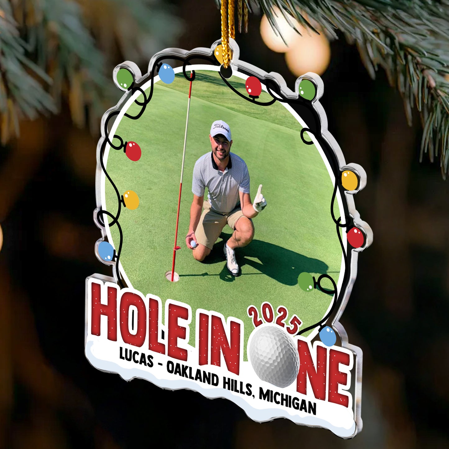 Hole In One - Personalized Acrylic Photo Ornament
