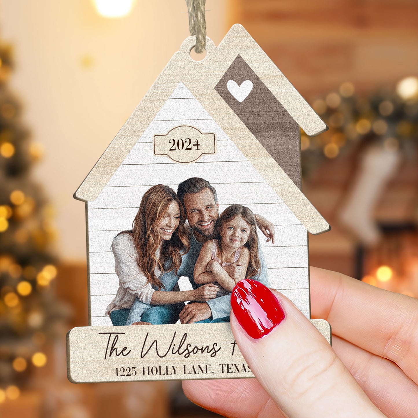 Home 2024 - Personalized Wooden Photo Ornament