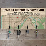 Home Is Where I'm With You - Personalized Key Holder