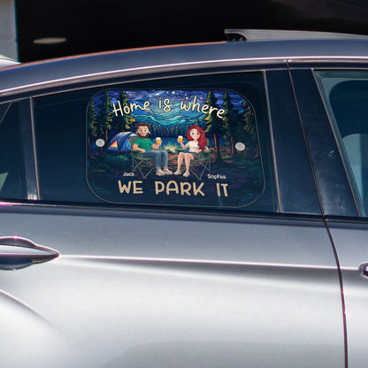Home Is Where We Park It - Custom Car Side Window Sun Shade
