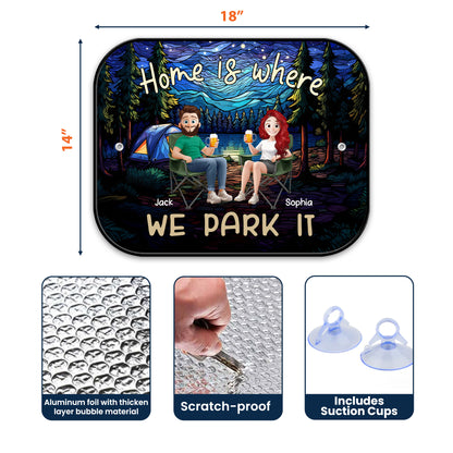 Home Is Where We Park It - Custom Car Side Window Sun Shade