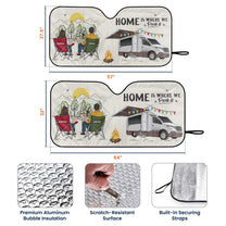 Home Is Where We Park It - Personalized Car Sun Shade