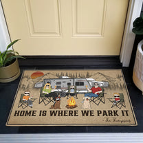 Home Is Where We Park It - Personalized Doormat